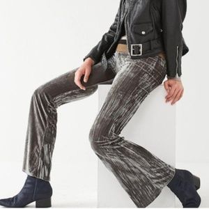 Urban Outfitters UO Gray Velvet Alura Flare Pants